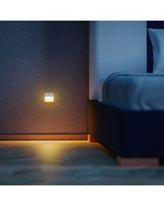 LED-natlampe Lumina Pop RGBW med bevægelsessensor USB-C – Hvid – 2 stk.