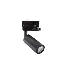 3-faset skinnespotlight GU11 sort