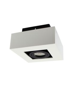 LED Spot GU10 Fatning Rektangel Hvid/Sort Overflademonteret Justerbar IP20