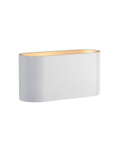 Led Væglampe Oval med G9 Fatning Moderne Sort med Guld IP20