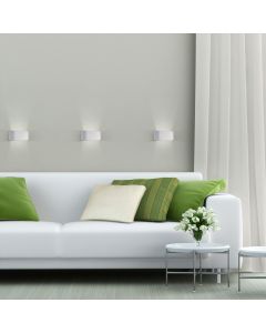 Væglampe G9 – oval – hvid – IP20 – 80×80×160 mm – uden lyskilde