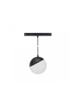 LED globe pendellampe til skinne 5W CCT 48V Ø100 mm Sort
