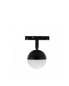 LED globelampe til skinne 10W K2700 48V Ø90 mm Sort