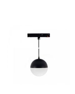 LED globe pendellampe til skinne 10W K2700 48V Ø90 mm Sort