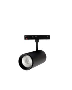 LED-skinnespotlight 20W K4000 48V Sort
