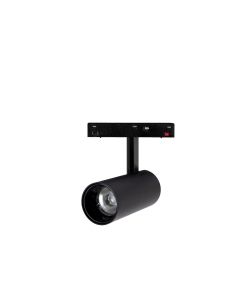 LED-skinnespotlight 12W K4000 48V Sort