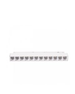LED gitterlampe til skinne 12W K4000 48V 220 mm Hvid