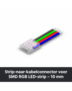 Strip-til-kabel-stik til SMD RGB LED-strimmel – 10 mm