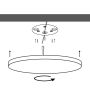 LED Påbygningspanel Rundt Ø50 cm | 48W | CCT Valgbar | 3000K-6000K – billede 2