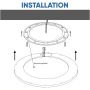 LED Påbygningspanel Rundt Ø60 cm | 40W | CCT Dæmpbar | 3000K-6000K | CRI90 | Fjernbetjening – billede 3
