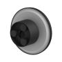 LED-væglampe Piatta rund 9W CCT 700 lm IP44 Ø120 mm – Sort – billede 5