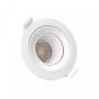 Indbygningsspot GU10 – rund – hvid – drejelig – IP20 – Ø86×34 mm – uden lyskilde