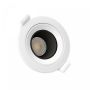 Indbygningsspot GU10 – rund – sort – drejelig – IP20 – Ø86×34 mm – uden lyskilde