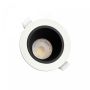 Indbygningsspot GU10 – rund – hvid/sort – blændfri – IP20 – Ø95×46 mm – uden lyskilde