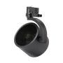 3-faset skinnespotlight GU10 sort – 120×160 mm – billede 3