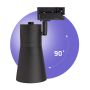 3-faset skinnespotlight GU10 sort – 80×140×180 mm – billede 7