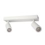 Påbygningsspot MR11 2 hoveder – hvid – drejelig – IP20 – 260×54×160 mm – uden lyskilde – billede 3