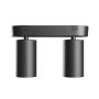 Påbygningsspot GU10 2 hoveder – sort – IP20 – 220×70×135 mm – uden lyskilde – billede 3