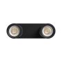 Påbygningsspot GU10 2 hoveder – sort – IP20 – 220×70×135 mm – uden lyskilde – billede 4