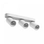 Påbygningsspot GU10 3 hoveder – hvid – IP20 – 350×70×135 mm – uden lyskilde