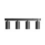 Påbygningsspot GU10 4 hoveder – sort – IP20 – 480×70×135 mm – uden lyskilde – billede 3