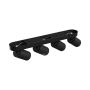 Påbygningsspot GU10 4 hoveder – sort – IP20 – 480×70×135 mm – uden lyskilde – billede 5
