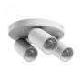Påbygningsspot GU10 3 hoveder – rund – hvid – IP20 – 220×134 mm – uden lyskilde