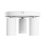 Påbygningsspot GU10 3 hoveder – rund – hvid – IP20 – 220×134 mm – uden lyskilde – billede 2