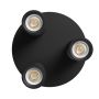 Påbygningsspot GU10 3 hoveder – rund – sort – IP20 – 220×134 mm – uden lyskilde – billede 4