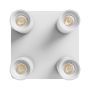 Påbygningsspot GU10 4 hoveder – firkantet – hvid – IP20 – 220×220×134 mm – uden lyskilde – billede 3
