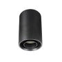 Påbygningsspot GU10 – rund – sort – drejelig – IP20 – 80×130 mm – uden lyskilde