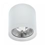 Påbygningsspot AR111 GU10 – rund – hvid – blændfri – IP20 – 118×110 mm – uden lyskilde