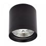 Påbygningsspot AR111 GU10 – rund – sort – blændfri – IP20 – 118×110 mm – uden lyskilde