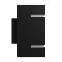 Væglampe G9 – firkantet – sort – IP20 – 80×150 mm – uden lyskilde – billede 4