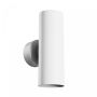 Væglampe GU10 2 hoveder – rund – hvid – IP20 – 55×160×90 mm – uden lyskilde