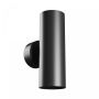 Væglampe GU10 2 hoveder – rund – sort – IP20 – 55×160×90 mm – uden lyskilde