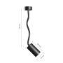 GU10-vægspot med fleksibel arm 410 mm – IP20 – sort – billede 6