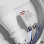Loftlampe E27 – rund – hvid – med bevægelsessensor – IP65 IK08 – Ø300×90 mm – uden lyskilde – billede 7