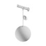 LED globeformet pendellampe til smal skinne 7W K3000 48V Ø100 mm Hvid – billede 4