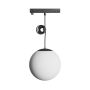 LED globeformet pendellampe til smal skinne 7W K3000 48V Ø100 mm Sort – billede 2