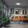LED-loftlampe Nymphea Flat Duo 24W CCT 2400 lm IP54 Ø292 mm – Hvid – billede 2