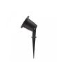 Havespot med jordspyd GU10 – Aluminium – Sort – IP65 – Vipbar