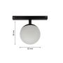 LED-kuglelampe til 48V-skinne 5W K3000 435 lm CRI90 – Ø100 mm – Sort – billede 6