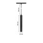 LED-pendel til 48V -skinne 12W K3000 25° – Sort – billede 5