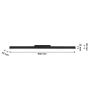 Aflang LED-skinnelampe 22W K3000 48V 902 mm Sort – billede 5
