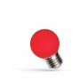 Rød LED Lampe med E27 Fatning 1 Watt