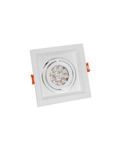 LED Spot Indbygning Mini AR111 med GU10 Fatning Hvid Firkantet