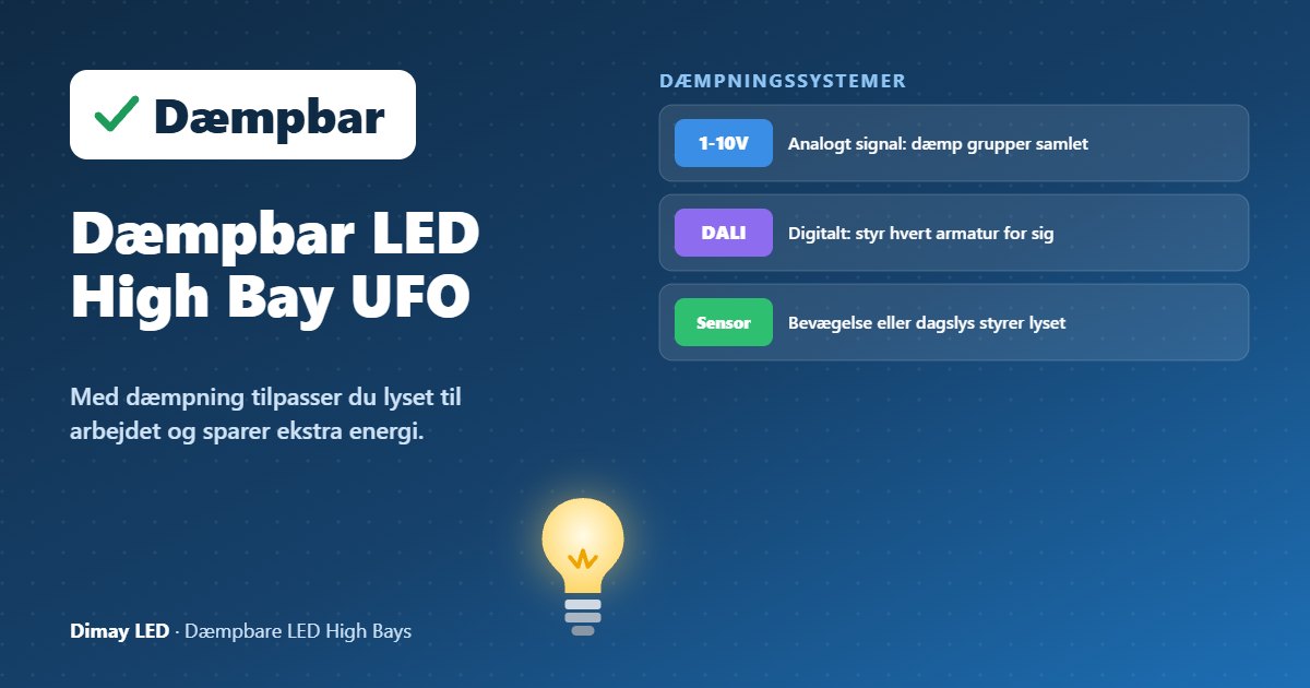 Infografik: Dæmpbar LED High Bay UFO