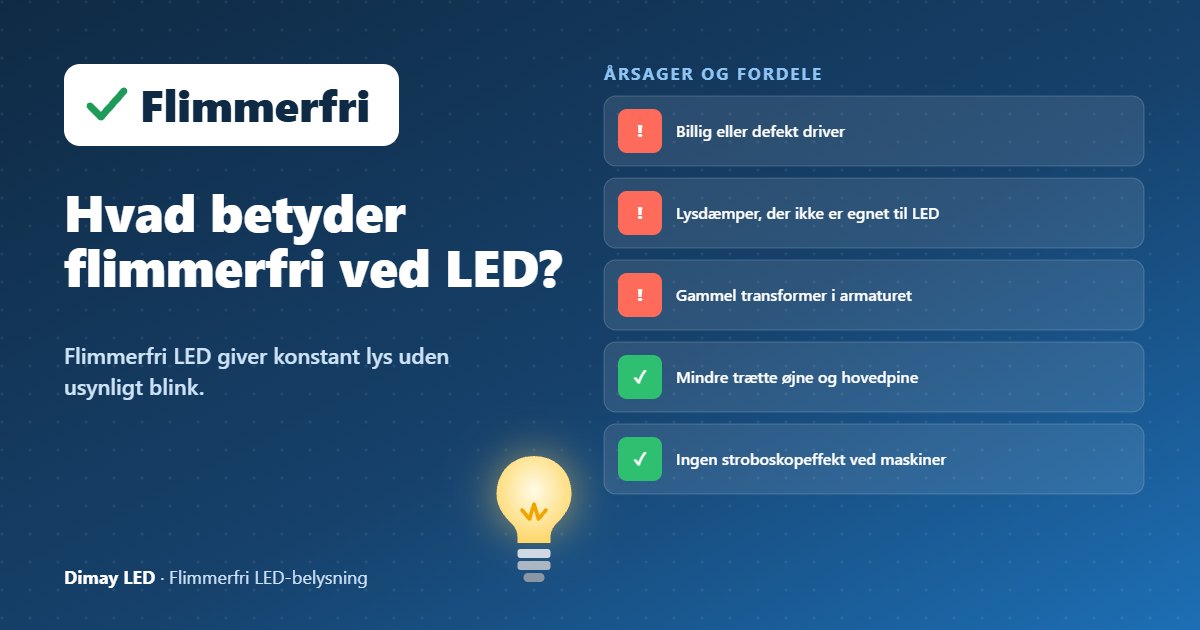 Infografik: Hvad betyder flimmerfri ved LED?