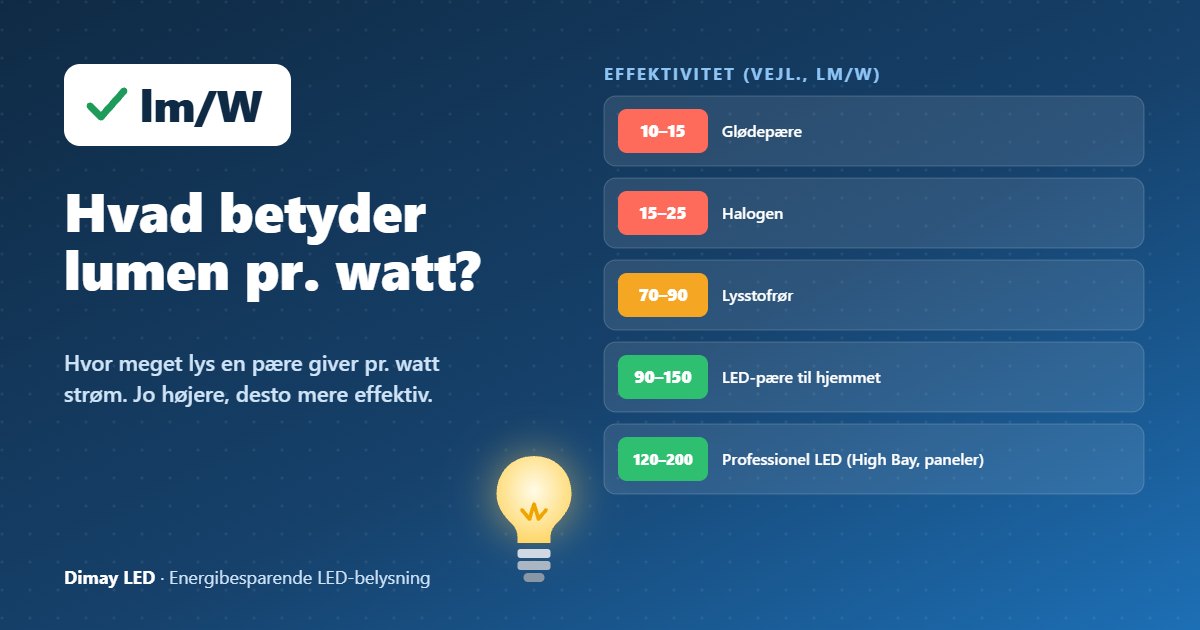 Infografik: Hvad betyder lumen pr. watt?